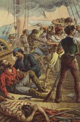 Garibaldi wounded on board the Scano Pilla